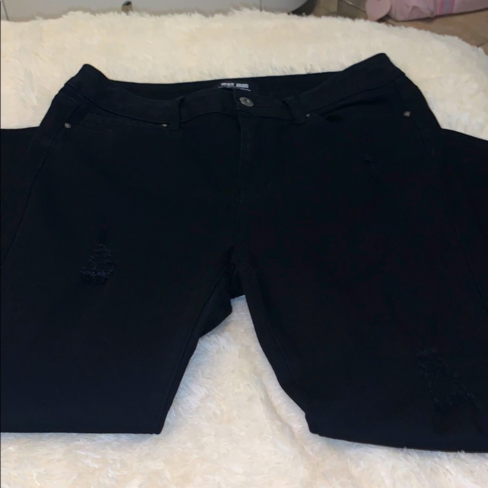 Black ripped jeans